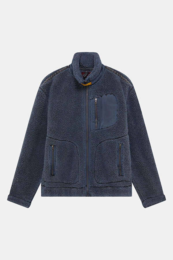 Navy Blue Zip-Up Men's Jacket