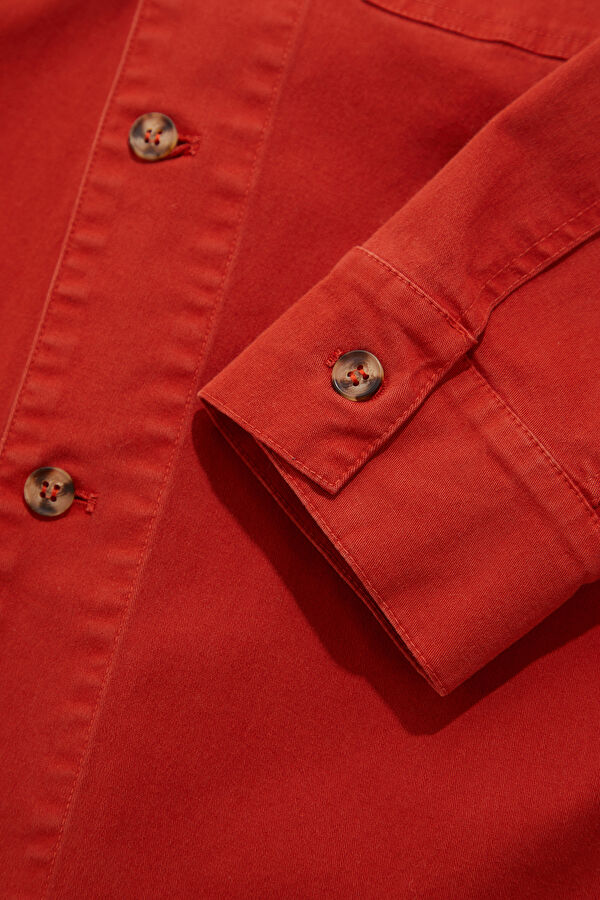 Men's Cotton Elastane Jacket with Red Buttons 8