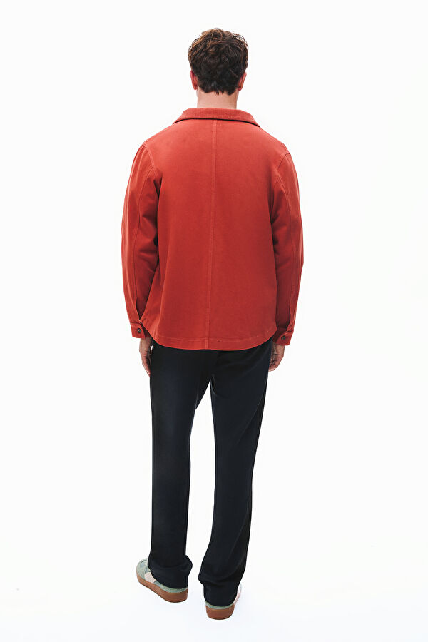 Men's Cotton Elastane Jacket with Red Buttons 2