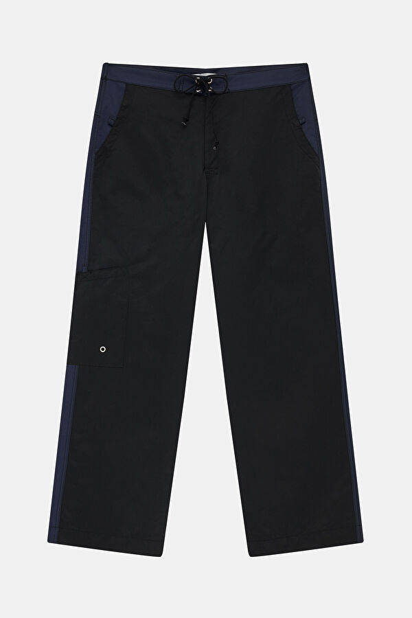 Black Wide Leg Men's Trousers