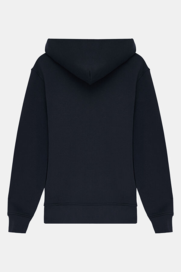 Navy Relax Fit Hooded Men's Sweatshirt 2