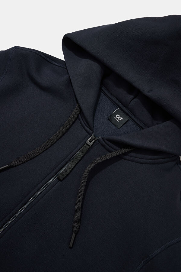 Navy Relax Fit Hooded Men's Sweatshirt 3