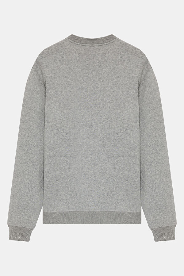 Lacivert Relax Kalıp Bisiklet Yaka Erkek Sweatshirt 2