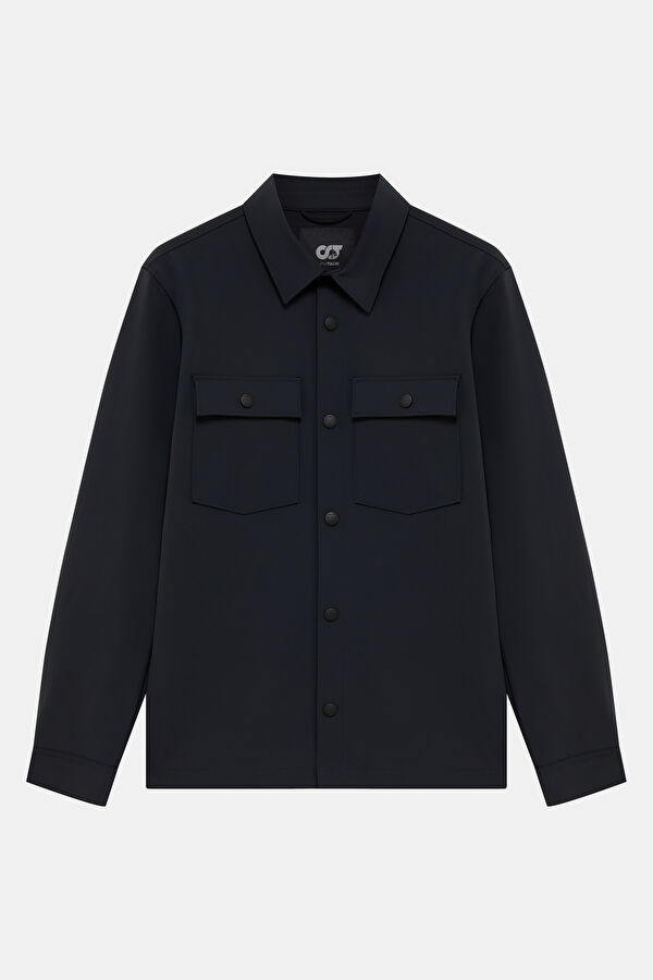 Relax Fit Navy Blue Men's Shirt