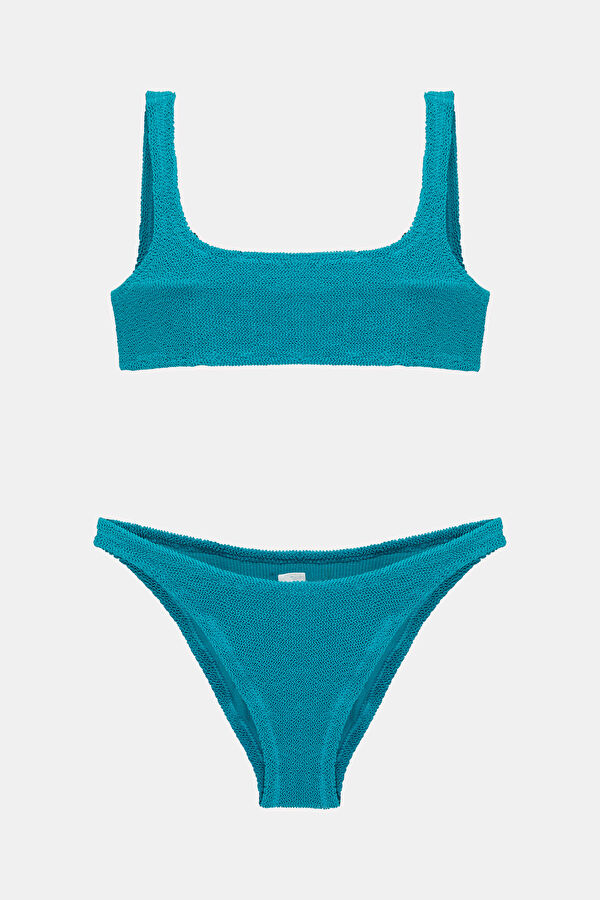 Turkuaz Bağlamalı Bikini