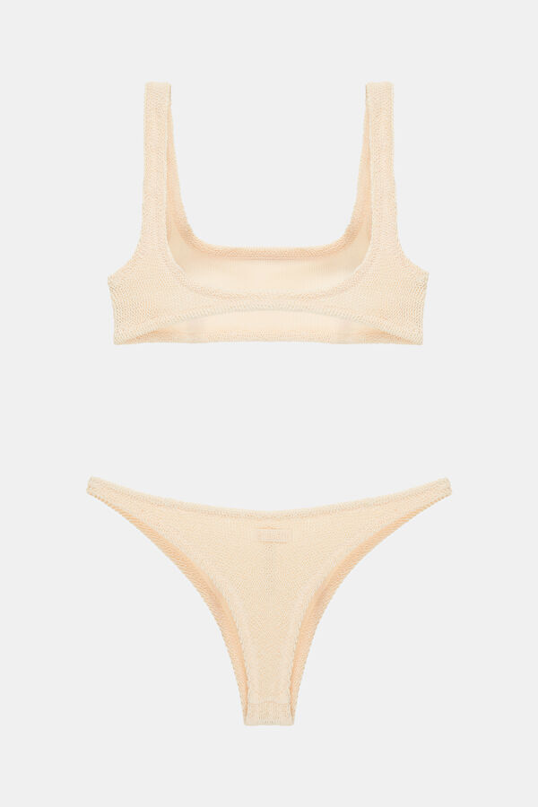 Cream Tie-Up Bikini 2