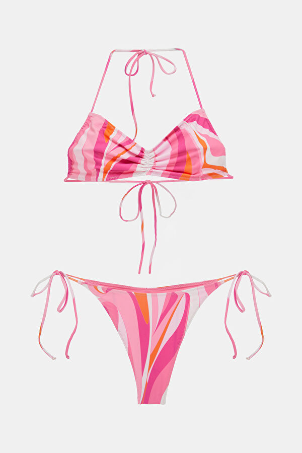 Pembe Bağlamalı Bikini