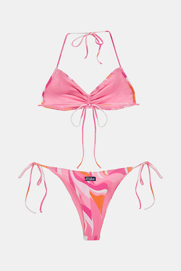 Pembe Bağlamalı Bikini 2