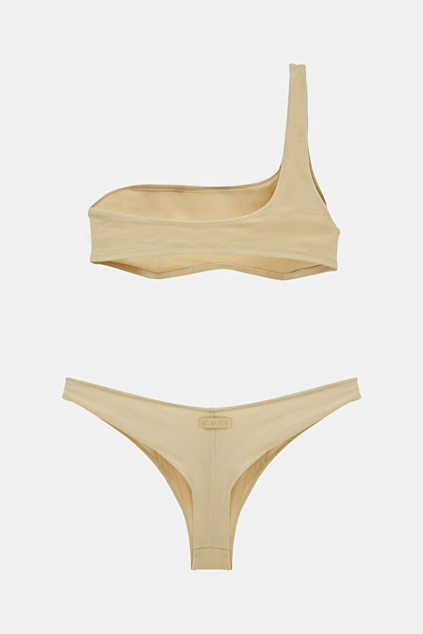 Krem Bağlamalı Bikini 2