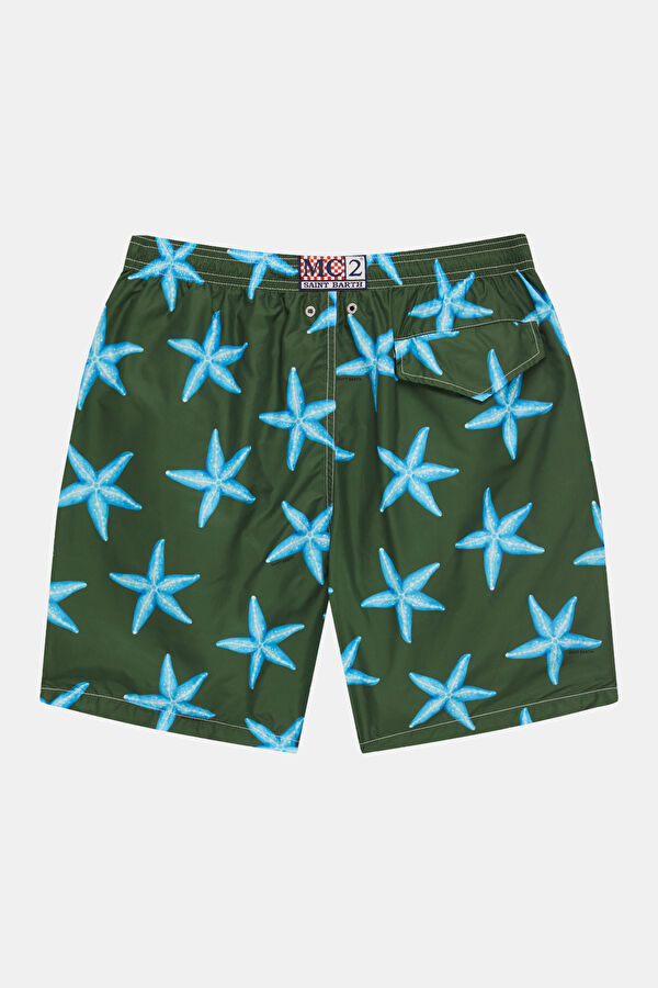 Khaki Patterned Elastic Swimsuit 2