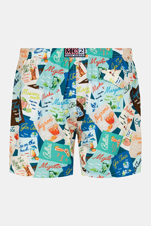 Colorful Patterned Elastic Men's Swimsuit 2