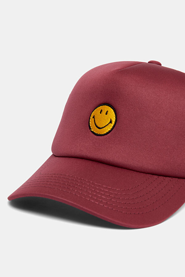 Bordo Nakışlı Şapka 3