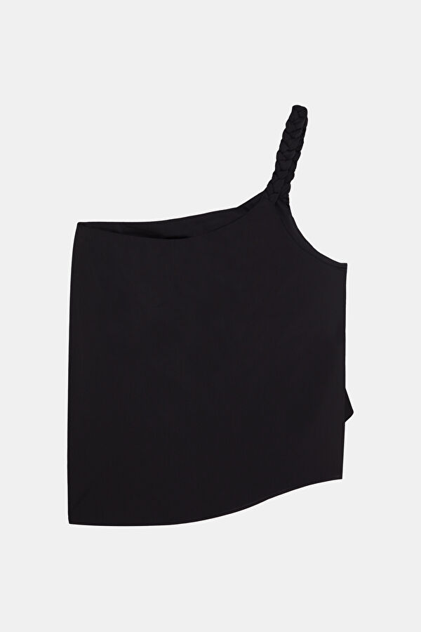 Black Strappy Women's Blouse 2