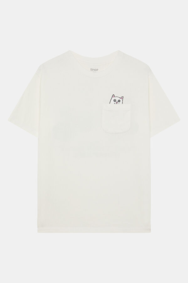 Relax Kalıp Ekru Bisiklet Yaka Baskılı Erkek T-Shirt