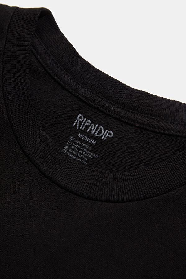 Relaxed Fit Black Crew Neck Printed Men's T-Shirt 3