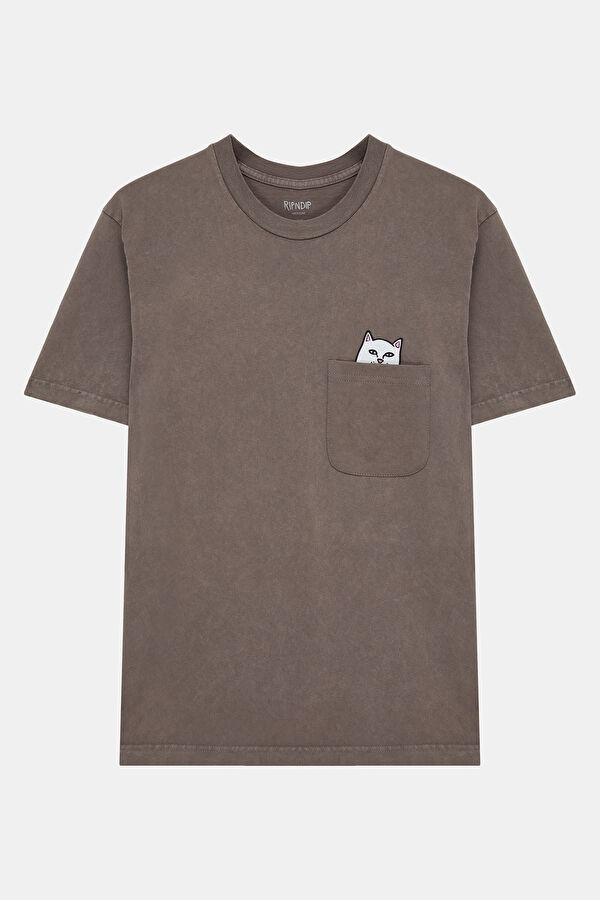 Relax Kalıp Taş Bisiklet Yaka Baskılı Erkek T-Shirt