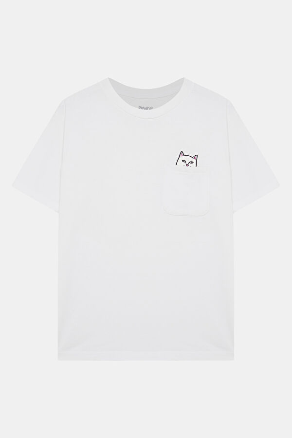 Relax Fit White Crew Neck Printed Men's T-Shirt