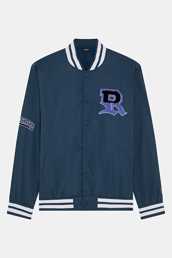 Navy Blue Zip-Up Men's Jacket