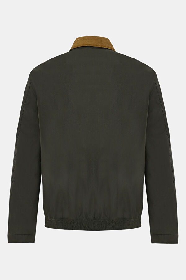 Newbury Wax Khaki Zip-Up Men's Jacket 2