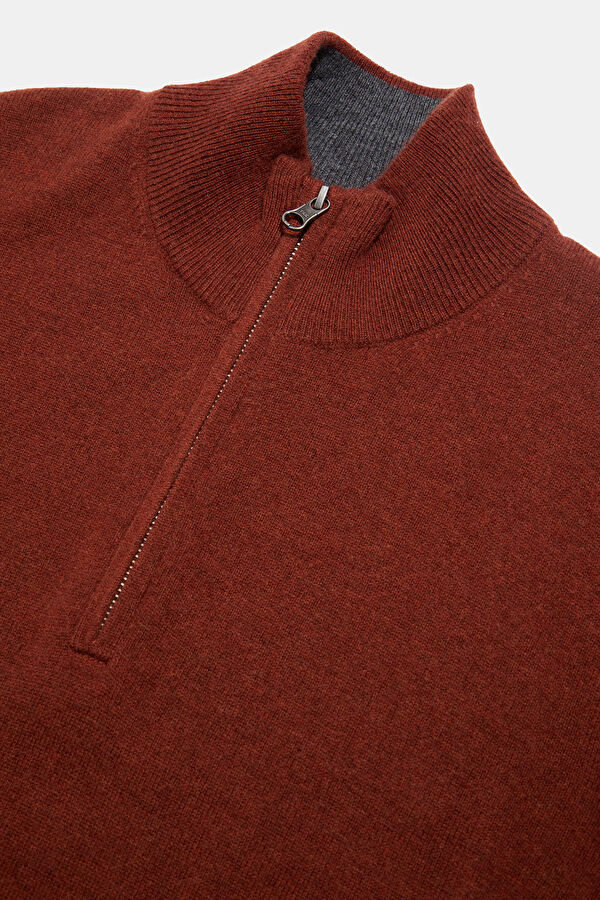 Burgundy Wool/Cashmere Men's Sweater 3