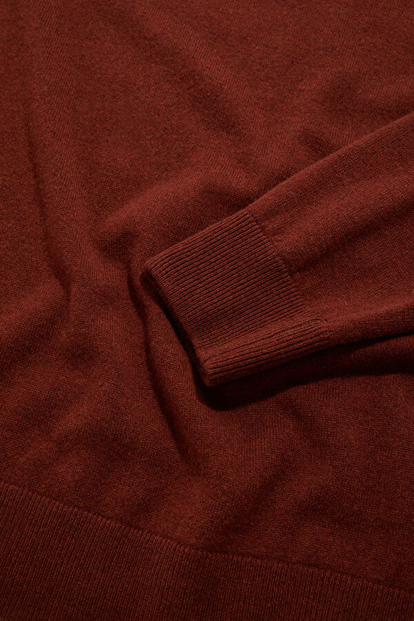 Burgundy Wool/Cashmere Men's Sweater 4