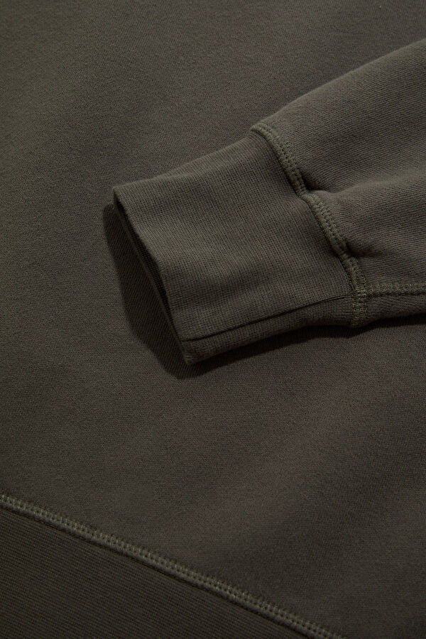Kahve Bisiklet Yaka Erkek Sweatshirt 4