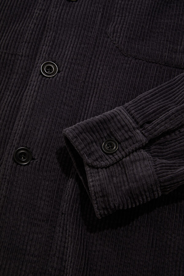 Anthracite Corduroy Men's Shirt 4