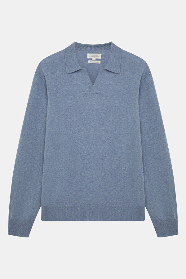 Blue Wool/Cashmere Men's Sweater