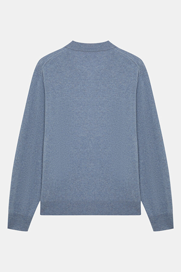 Blue Wool/Cashmere Men's Sweater 2