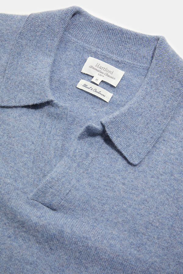 Blue Wool/Cashmere Men's Sweater 3