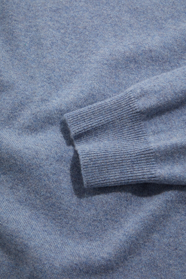Blue Wool/Cashmere Men's Sweater 4