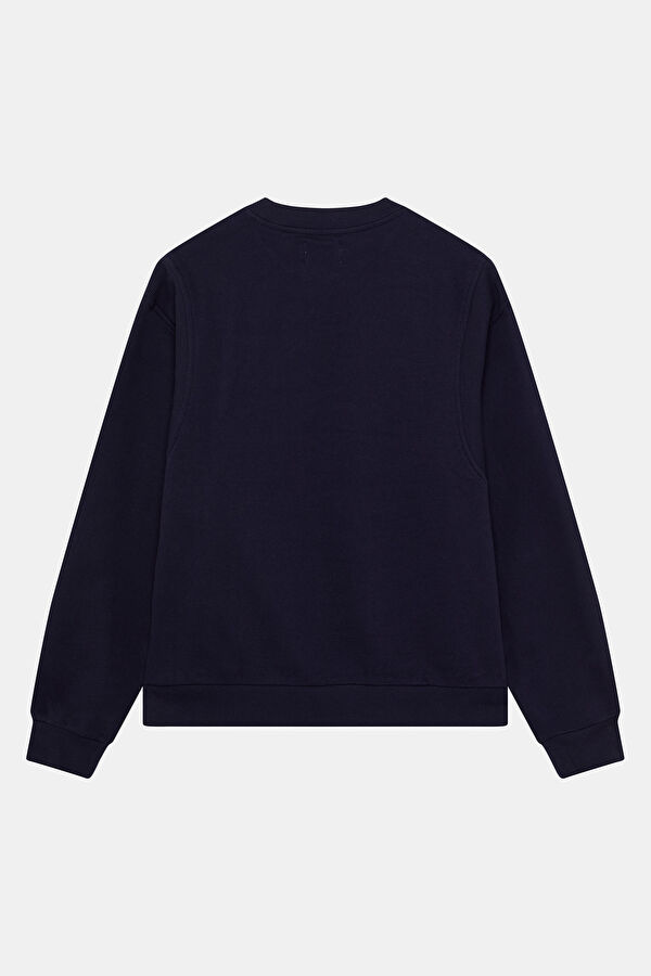 Lacivert Relax Kalıp Bisiklet Yaka Erkek Sweatshirt 2