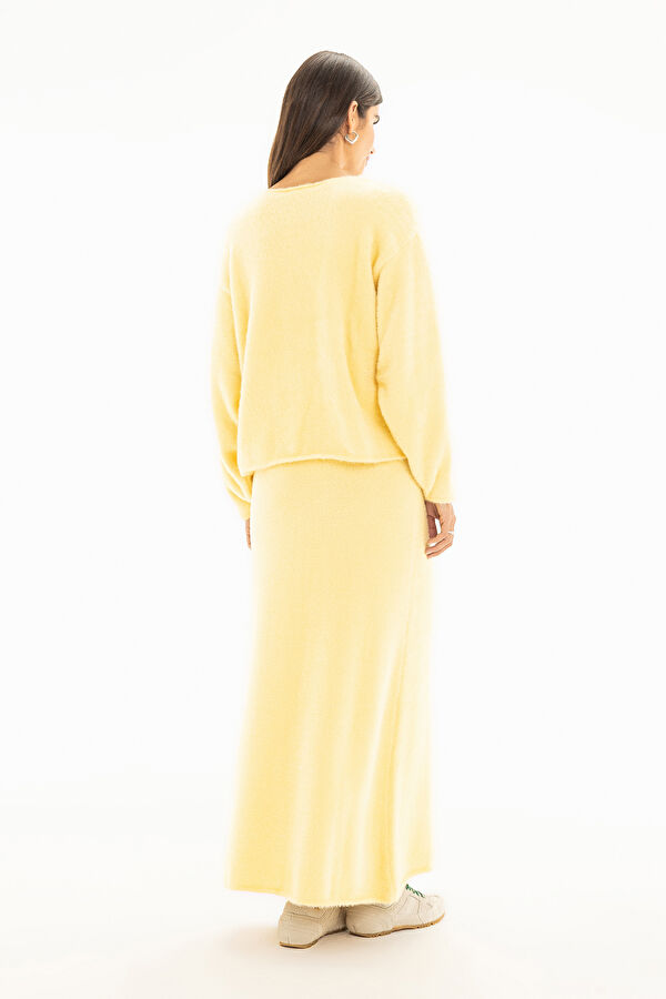 Yellow Knitted Women's Sweater 2