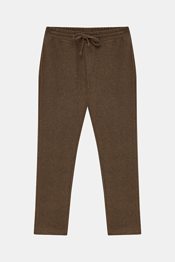 Coffee Brown Straight Leg Sport Men's Trousers