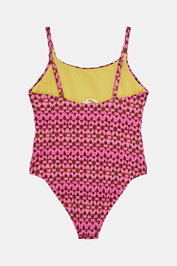 Multicolored Patterned Kids Swimsuit 2