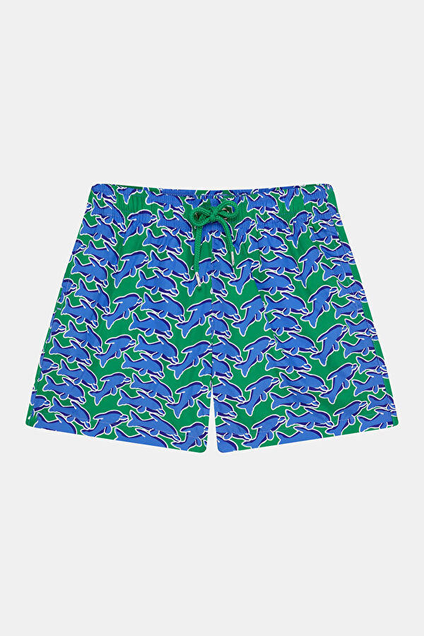 Multicolored Patterned Kids Swimsuit