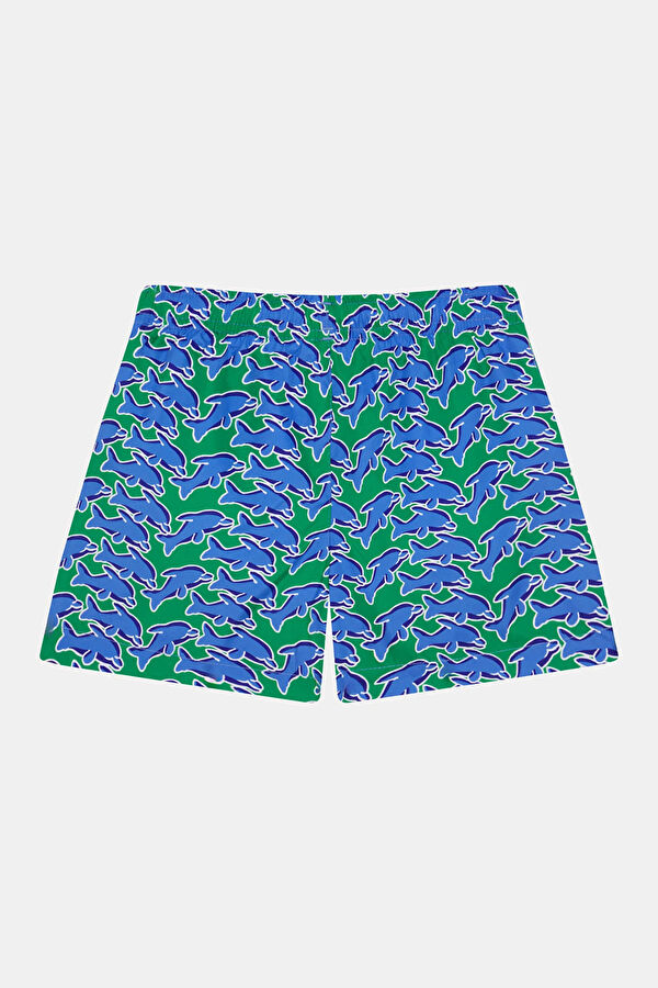 Multicolored Patterned Kids Swimsuit 2