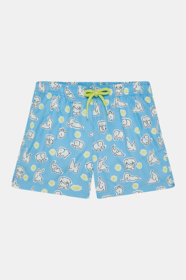 Multicolored Patterned Kids Swimsuit