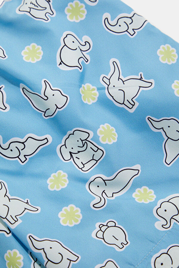 Multicolored Patterned Kids Swimsuit 4