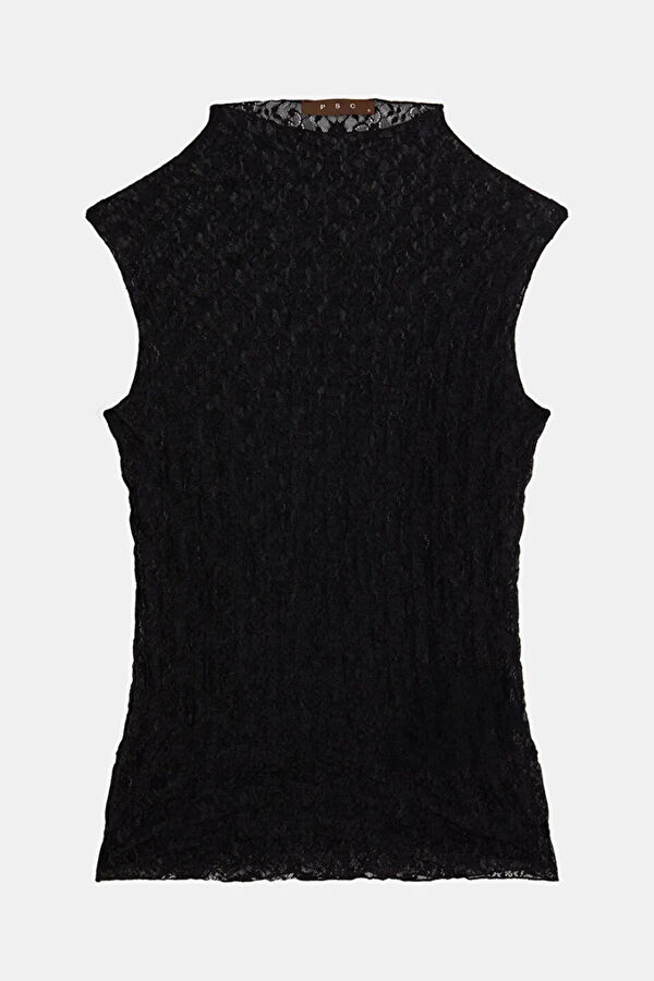 Black Sleeveless Women's Blouse