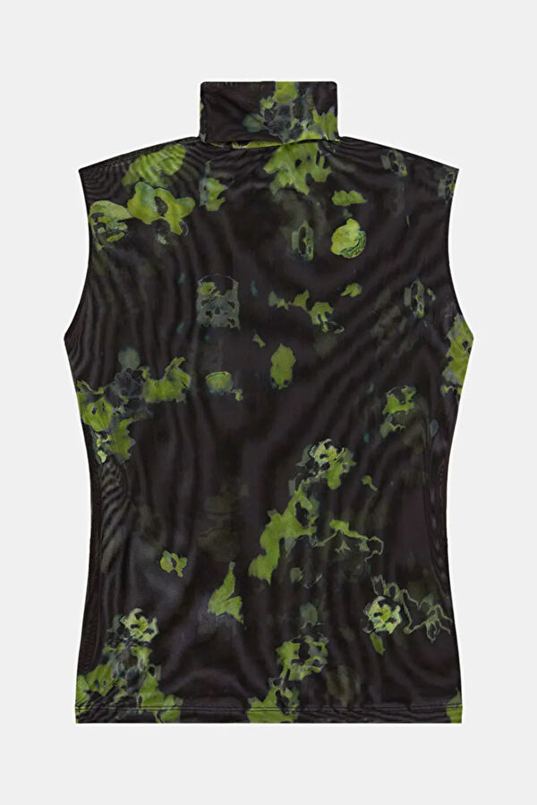 Colorful Patterned Sleeveless Women's Blouse 2