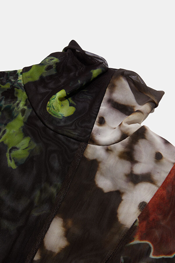Colorful Patterned Long-Sleeved Women's Blouse 3