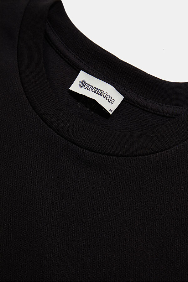 Relaxed Fit Black Crew Neck Men's T-Shirt 6