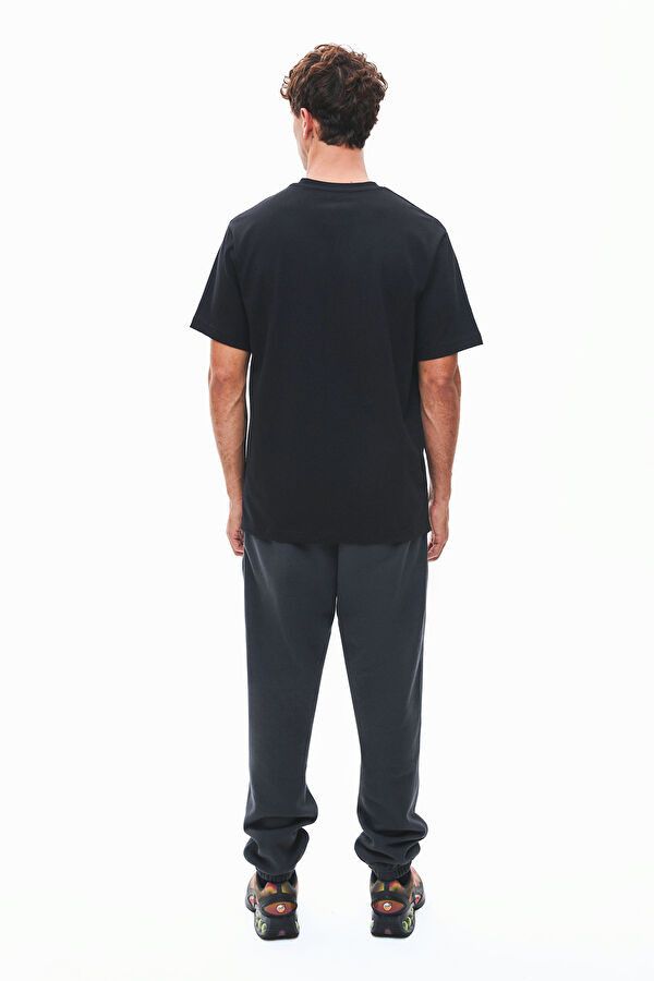 Relaxed Fit Black Crew Neck Men's T-Shirt 2