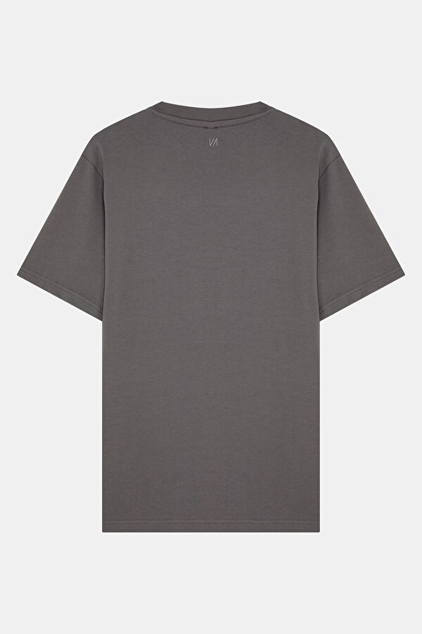 Relax Fit Grey Crew Neck Men's T-Shirt 2