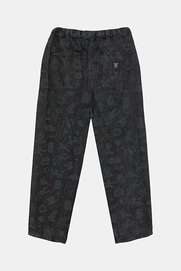 Oversize Black Straight Organic Cotton Men's Pants 2