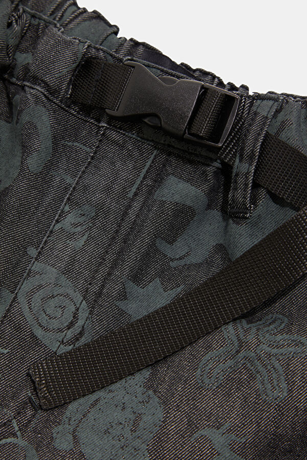 Oversize Black Straight Organic Cotton Men's Pants 3