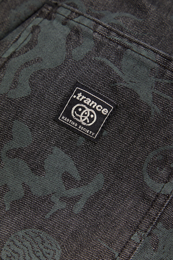 Oversize Black Straight Organic Cotton Men's Pants 5