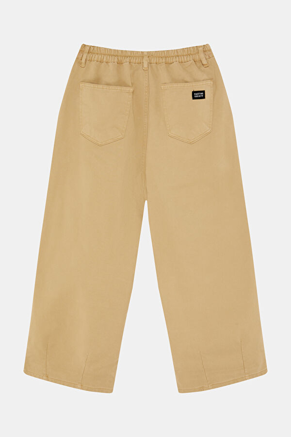 Oversize Beige Wide Leg Men's Trousers 4