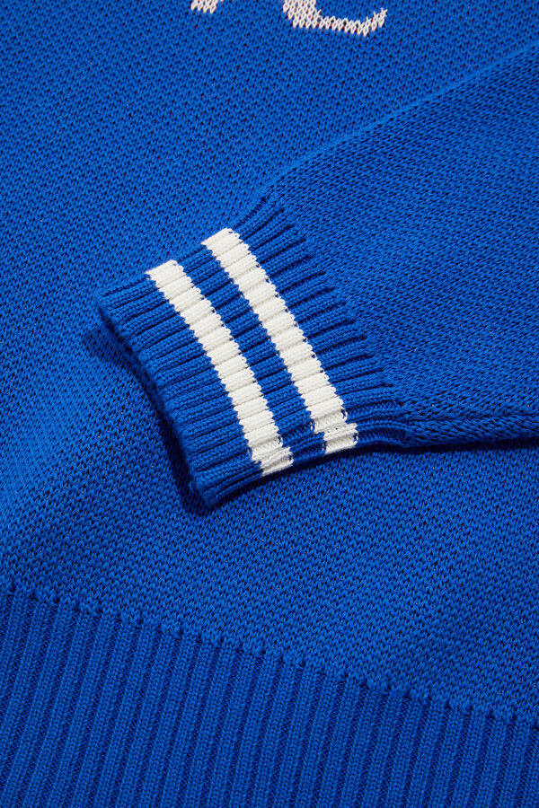 Mavi Oversize Bisiklet Yaka Erkek Sweatshirt 8